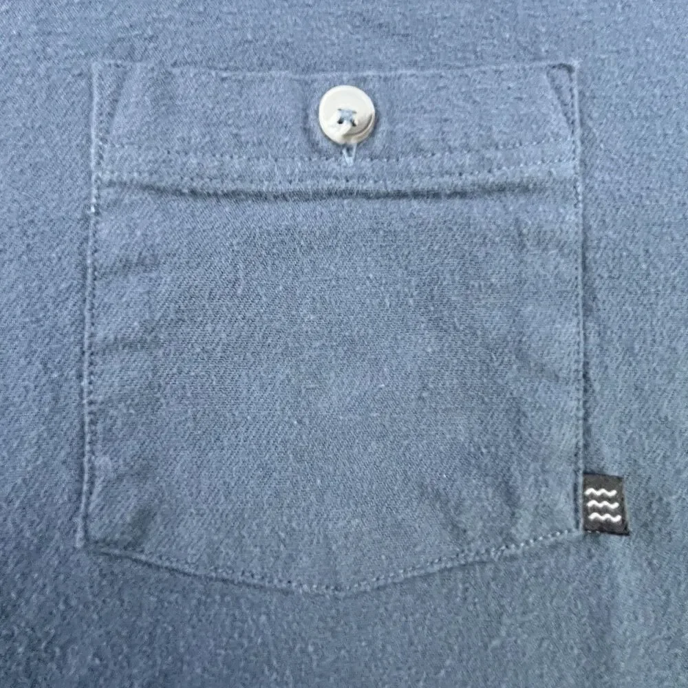 Free Fly Shirt Men's XL Blue Bamboo Cotton Blend Long Sleeve Button Up Pocket - Picture 3 of 11
